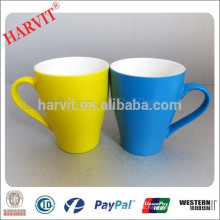 2015 Neue Artikel Spray Glaze Helle Farbe Tassen / Superior Qualität Keramik Cup / Farbe glasiert Sprühen Keramik V Form Tassen